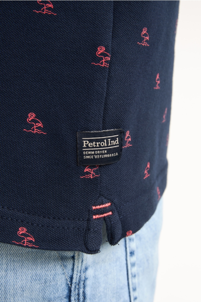 POLO MET PRINT M 1050 POL921 5178 NAVY BLUE